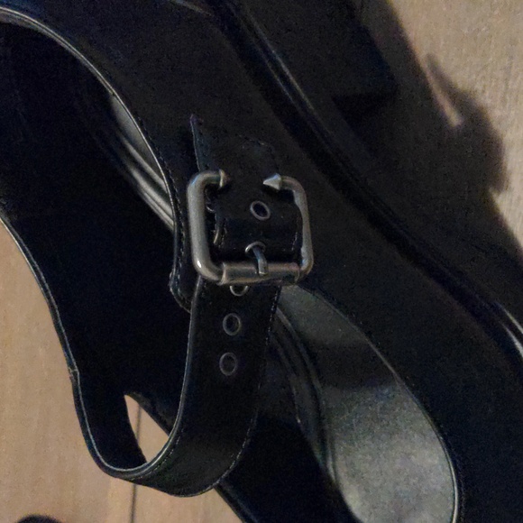 Jenn Ardor Black Platform Mary Jane Shoes Chunky Block Heel Lug Sole Size 10 - Picture 4 of 9